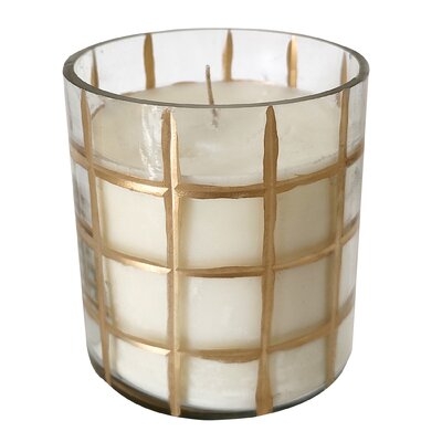 Square Pattern Scented Jar Candle - Image 0