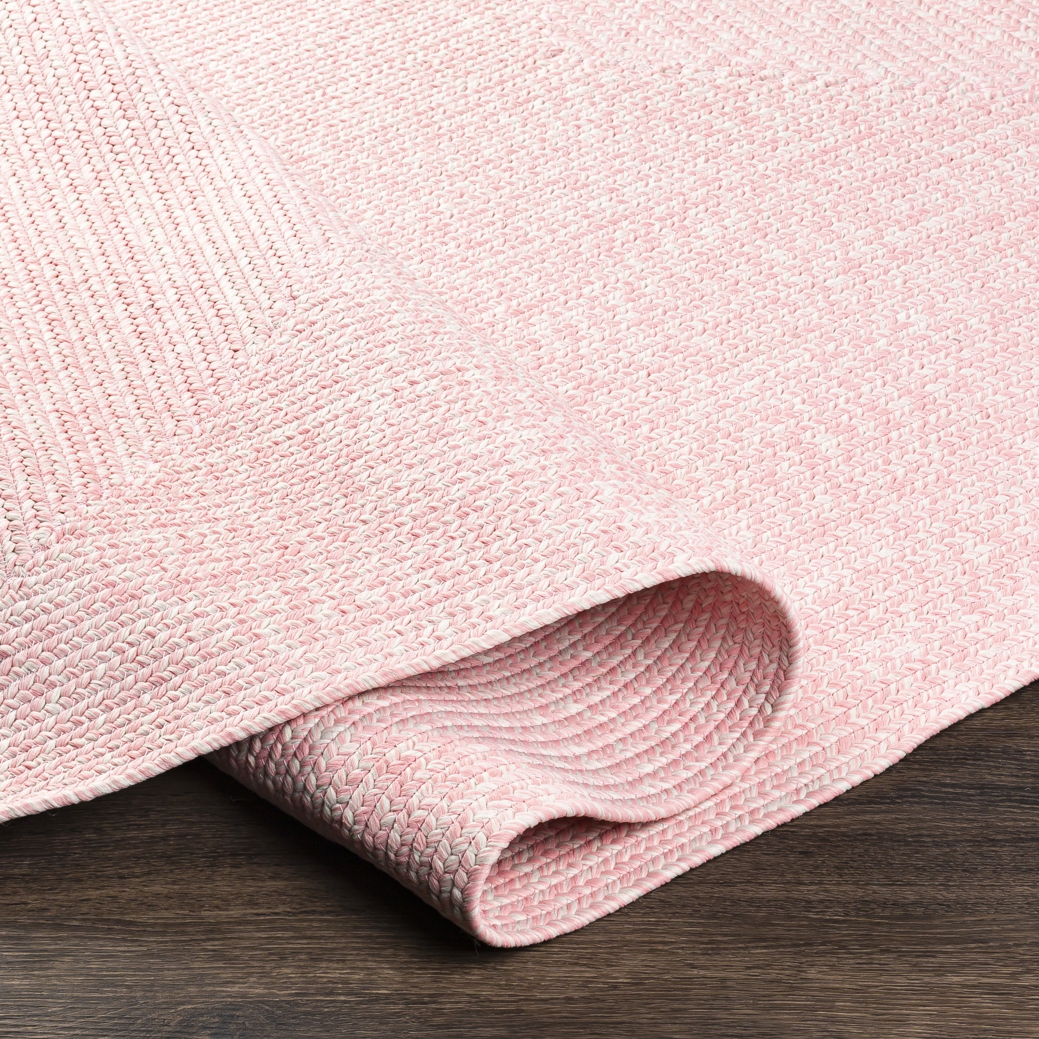 Chesapeake Bay Pink Outdoor 6' x 9' Machine Woven Rug - Image 4