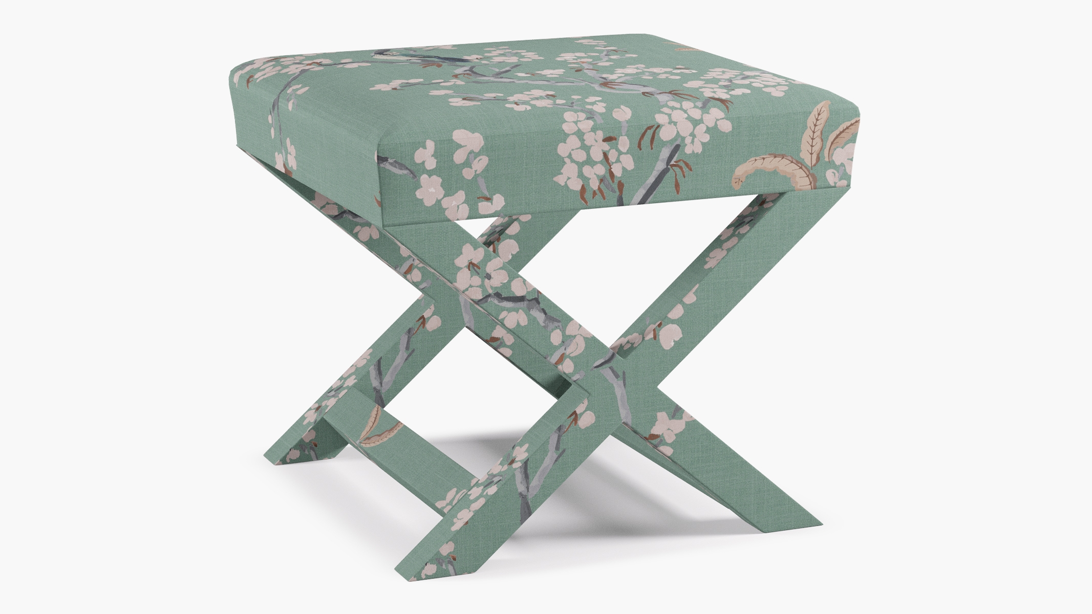 X Bench, Mint Cherry Blossom - Image 1