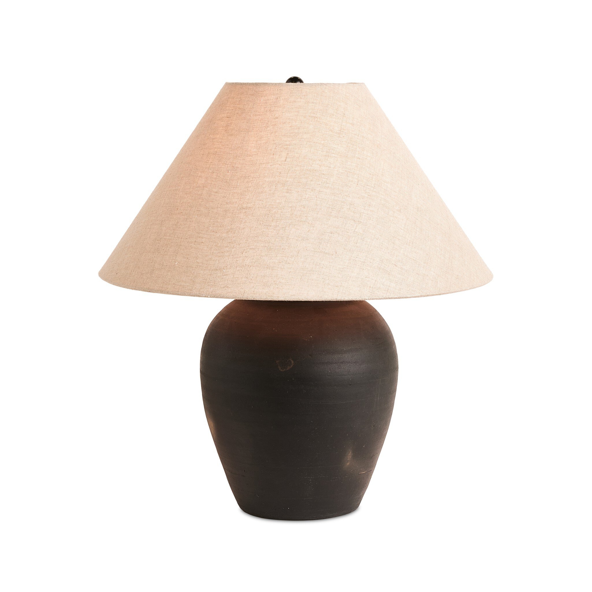 Russo Table Lamp - Aged Black Terracotta - Image 1