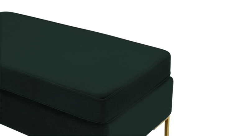Green Dee Mid Century Modern Bench with Storage - Royale Evergreen - Image 4
