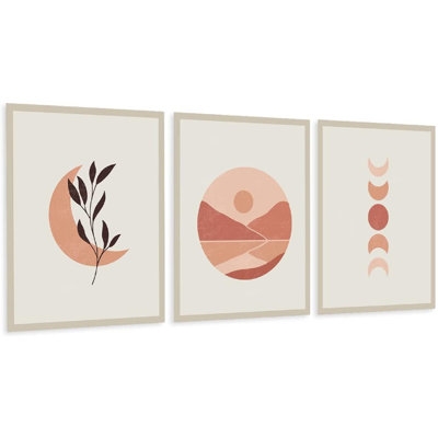 Modern Sun Prints Poster Wall Art Bohemian Prints - Image 0