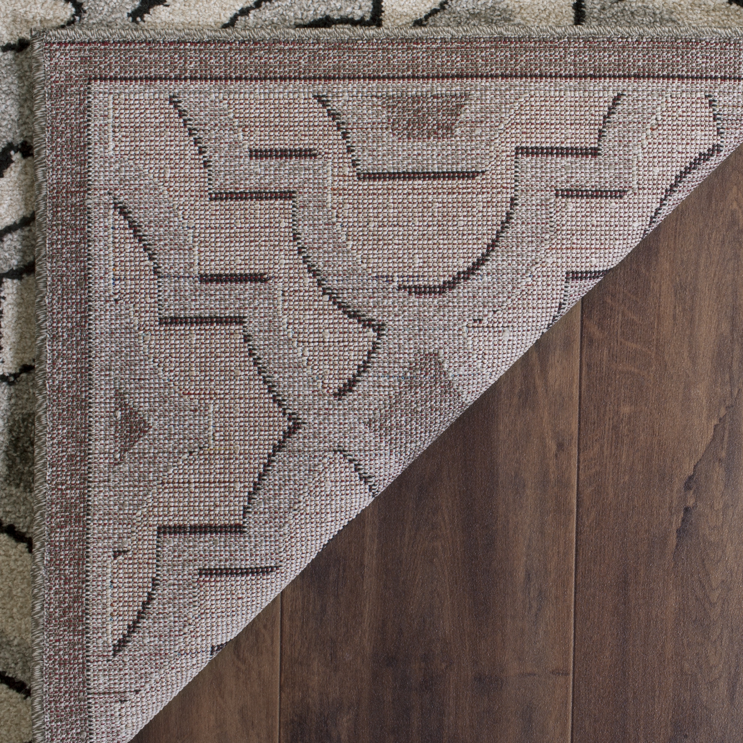 Arlo Home Indoor/Outdoor Woven Area Rug, AMT433E, Ivory/Light Grey,  7' X 7' Square - Image 2