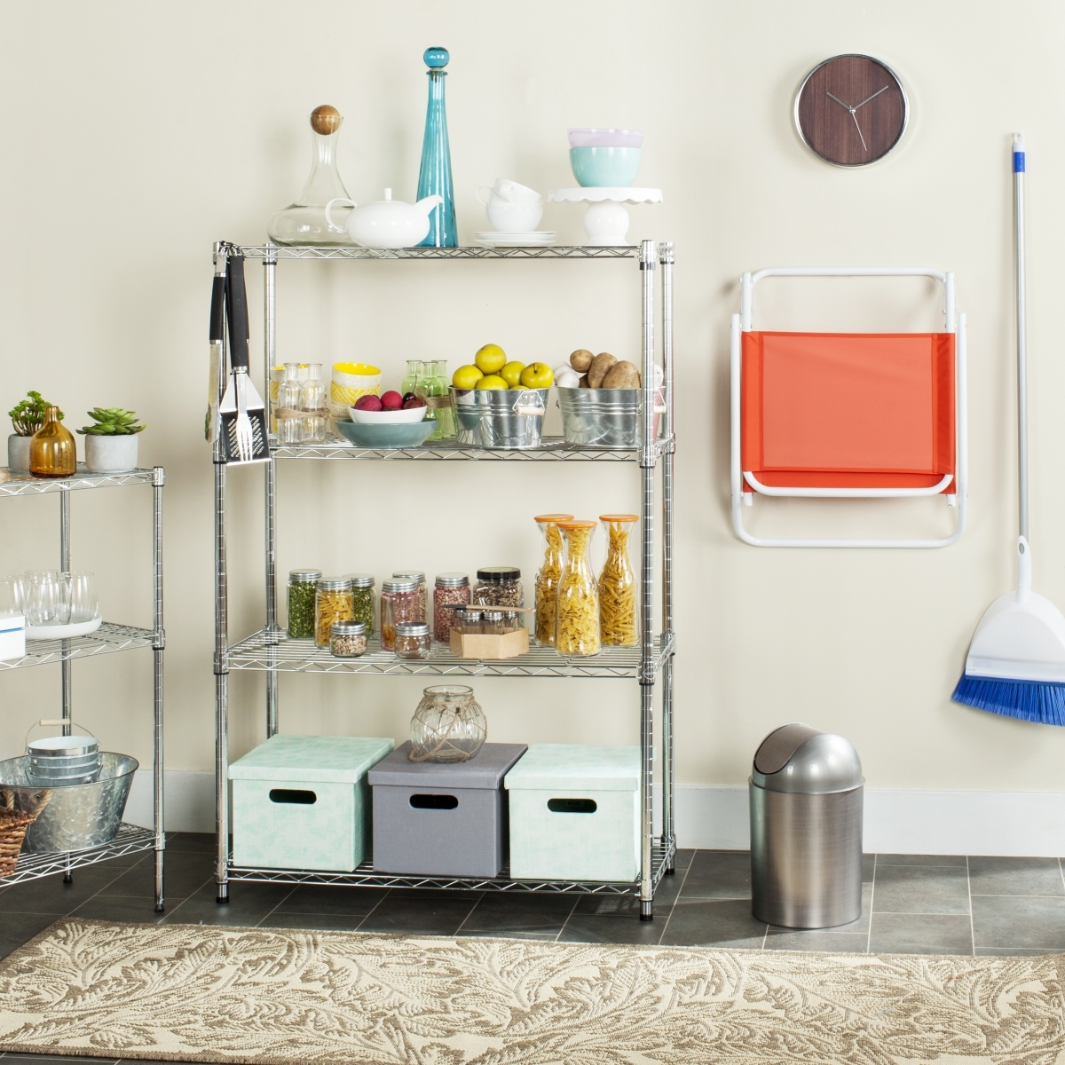 Bravo 4 Tier Shelf - Chrome - Safavieh - Image 1