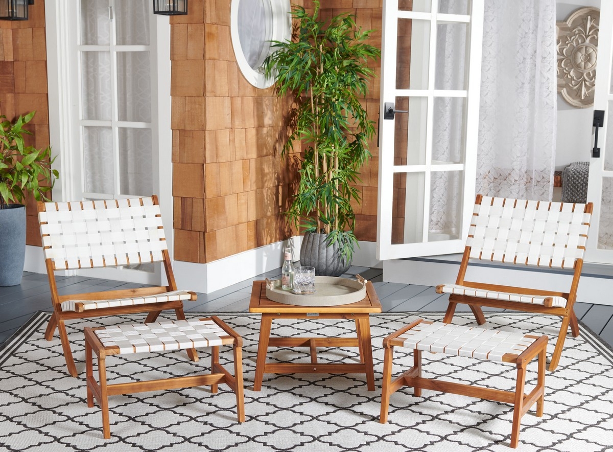 Darryl Living Set - Natural/White - Safavieh - Image 1