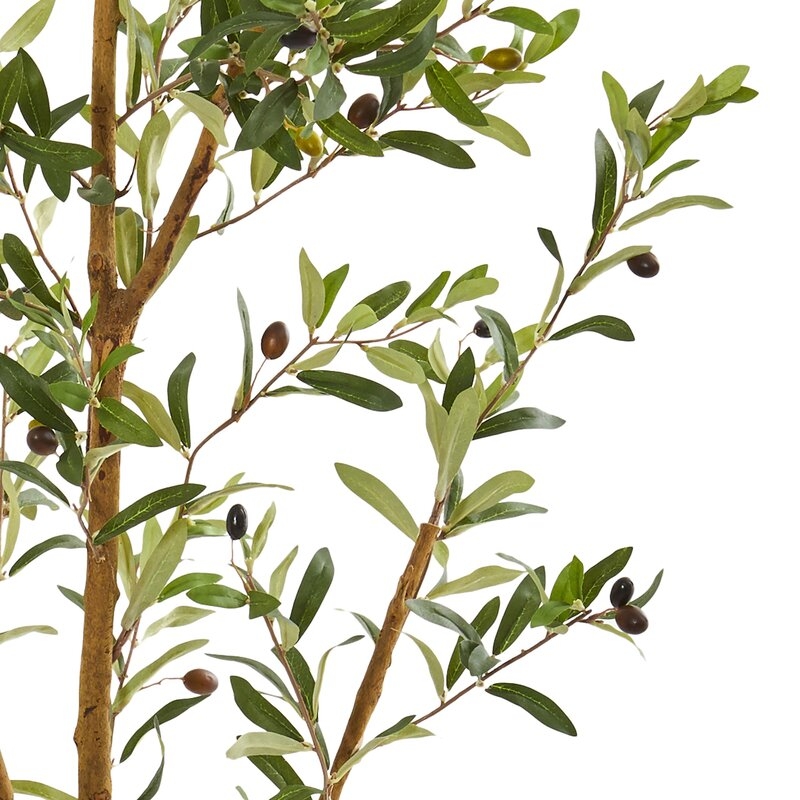 Faux Olive Tree in Planter, 82" - Image 2