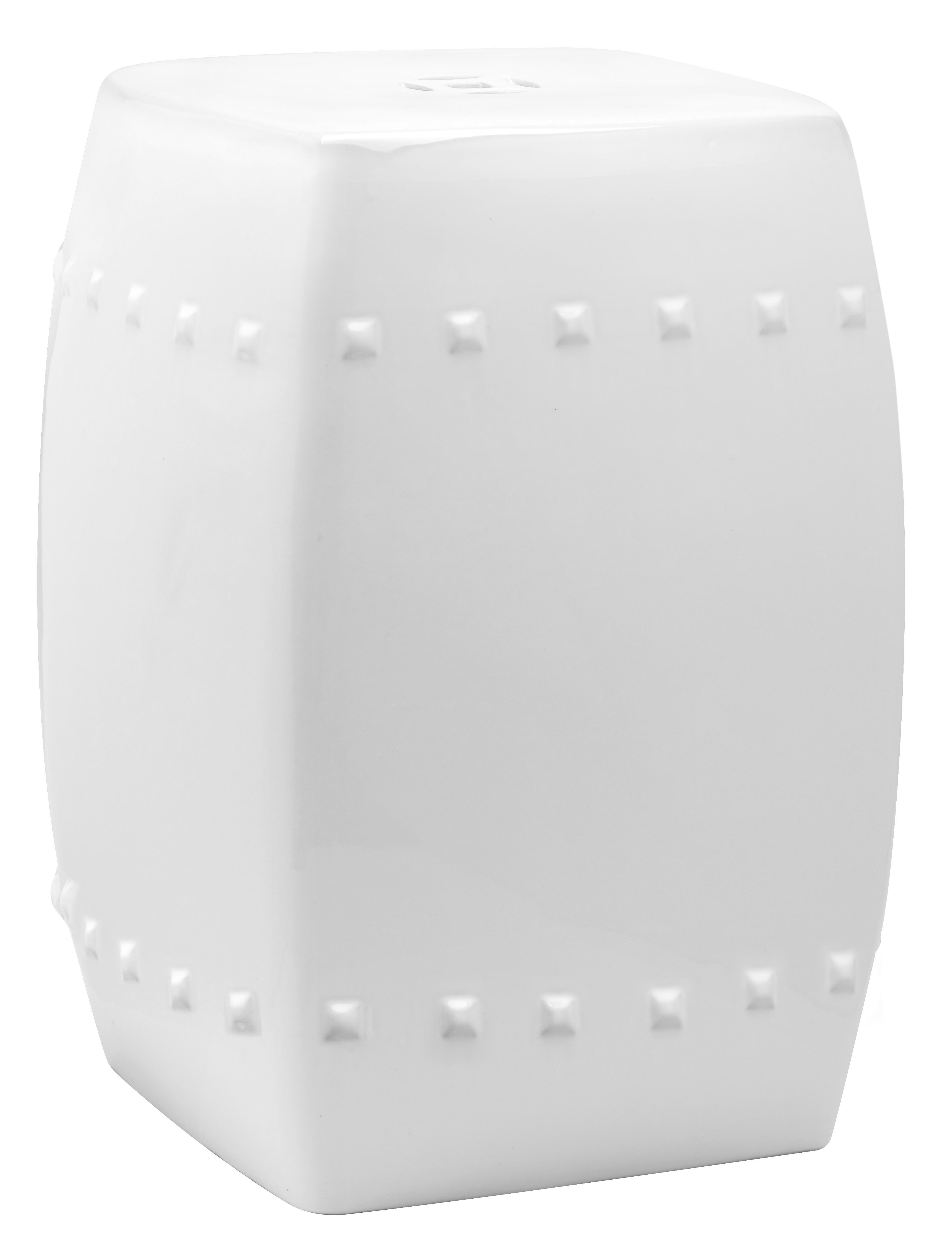 Villa Garden Stool - White
 - Safavieh - Image 0