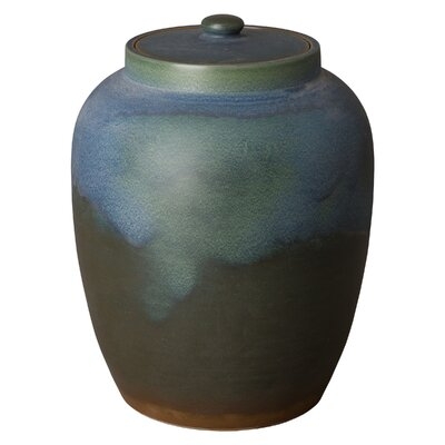 Verdigris 28'' Indoor / Outdoor Ceramic Jar - Image 0