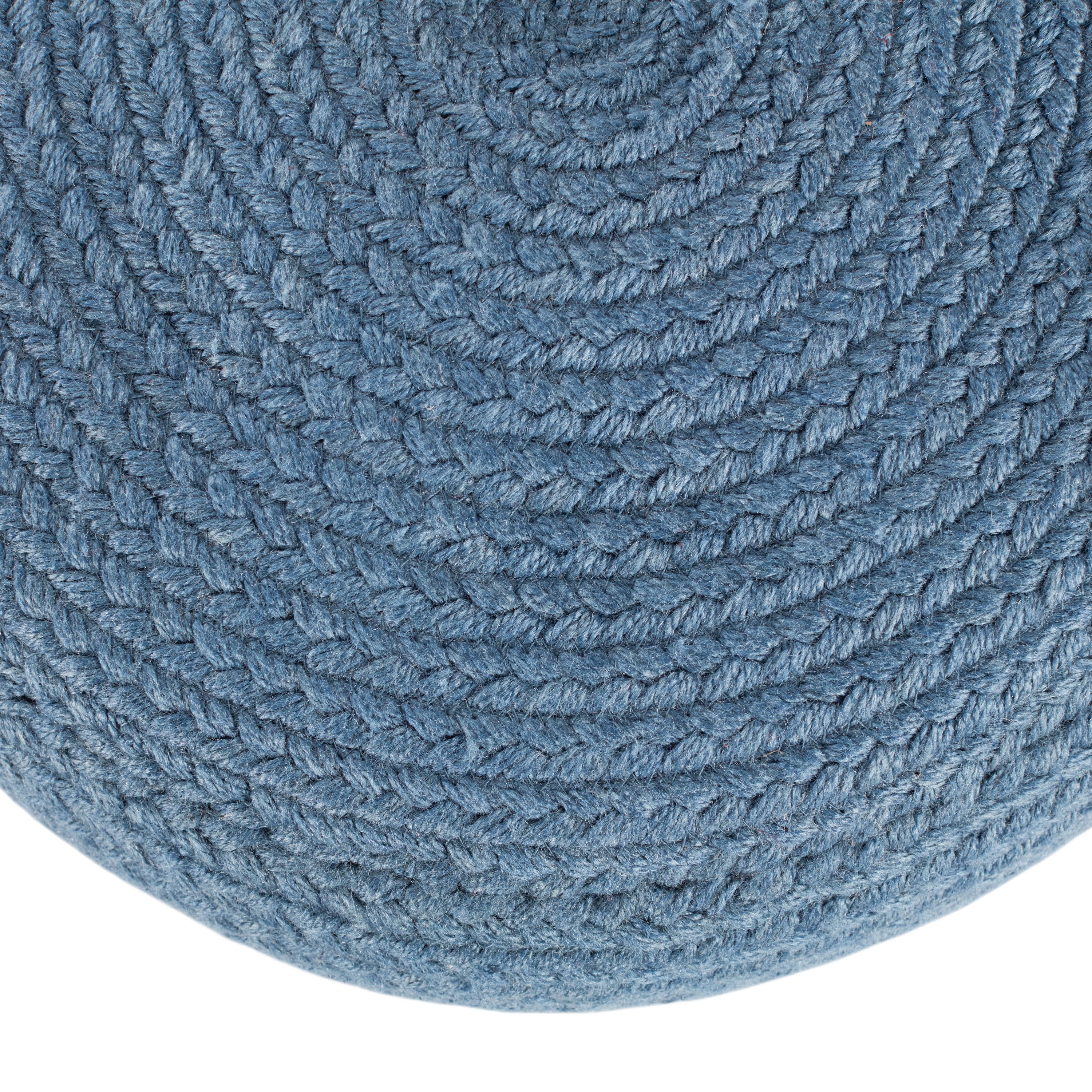 Vibe by Santa Rosa Indoor/ Outdoor Solid Blue Cylinder Pouf - Image 2