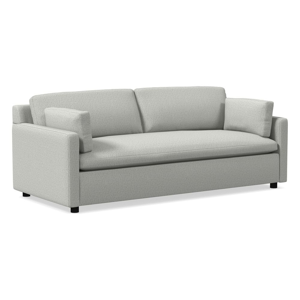 Marin 86" Sofa, Standard Depth, Deco Weave, Pearl Gray - Image 0