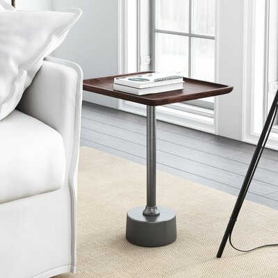 Solid Wood Pedestal End Table - Image 0