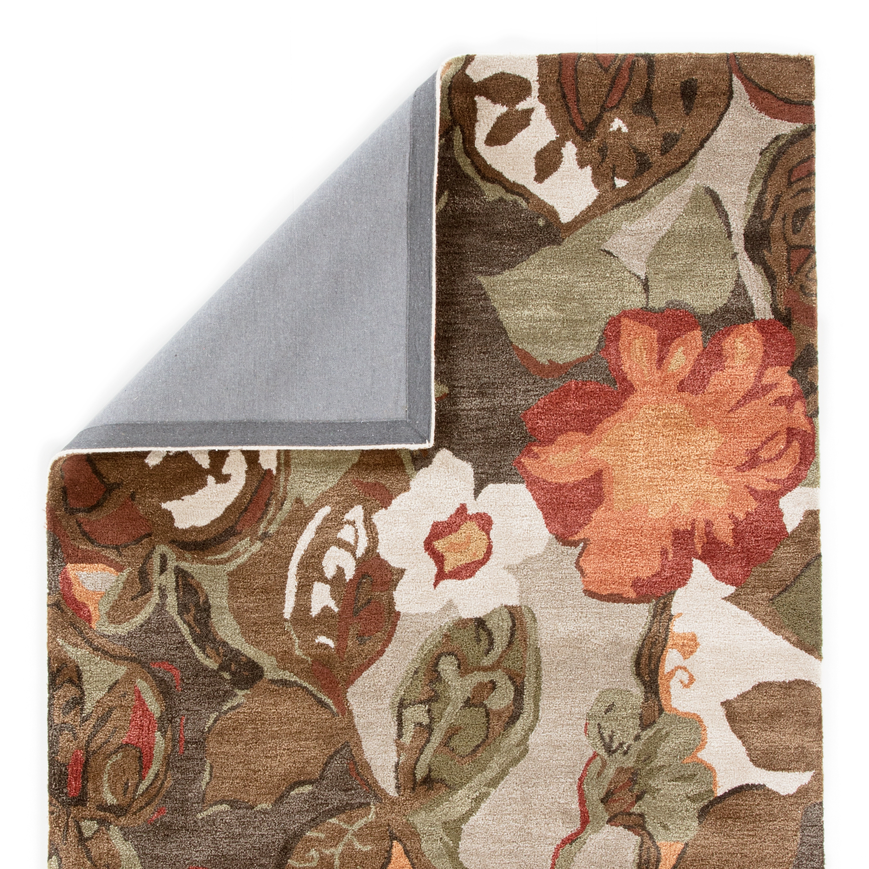 Petal Pusher Handmade Floral Light Gray/ Multicolor Square Area Rug (6' X 6') - Image 2