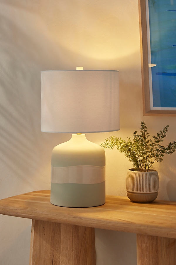 Hannah Table Lamp By Anthropologie in Green - Image 0