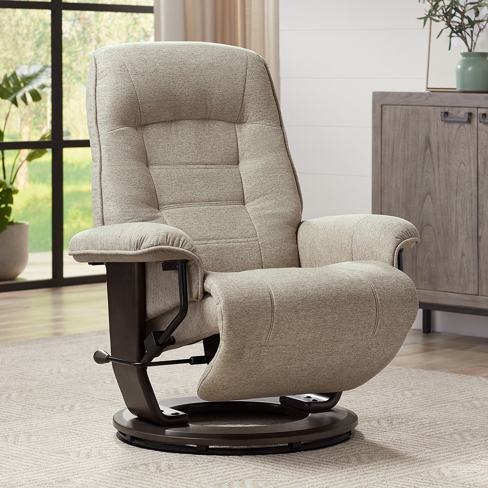 BenchMaster Annika Chestnut Fabric Adjustable Swivel Recliner - Image 0