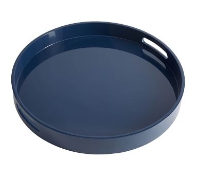 Lacquer Serving Tray - Navy - Image 2