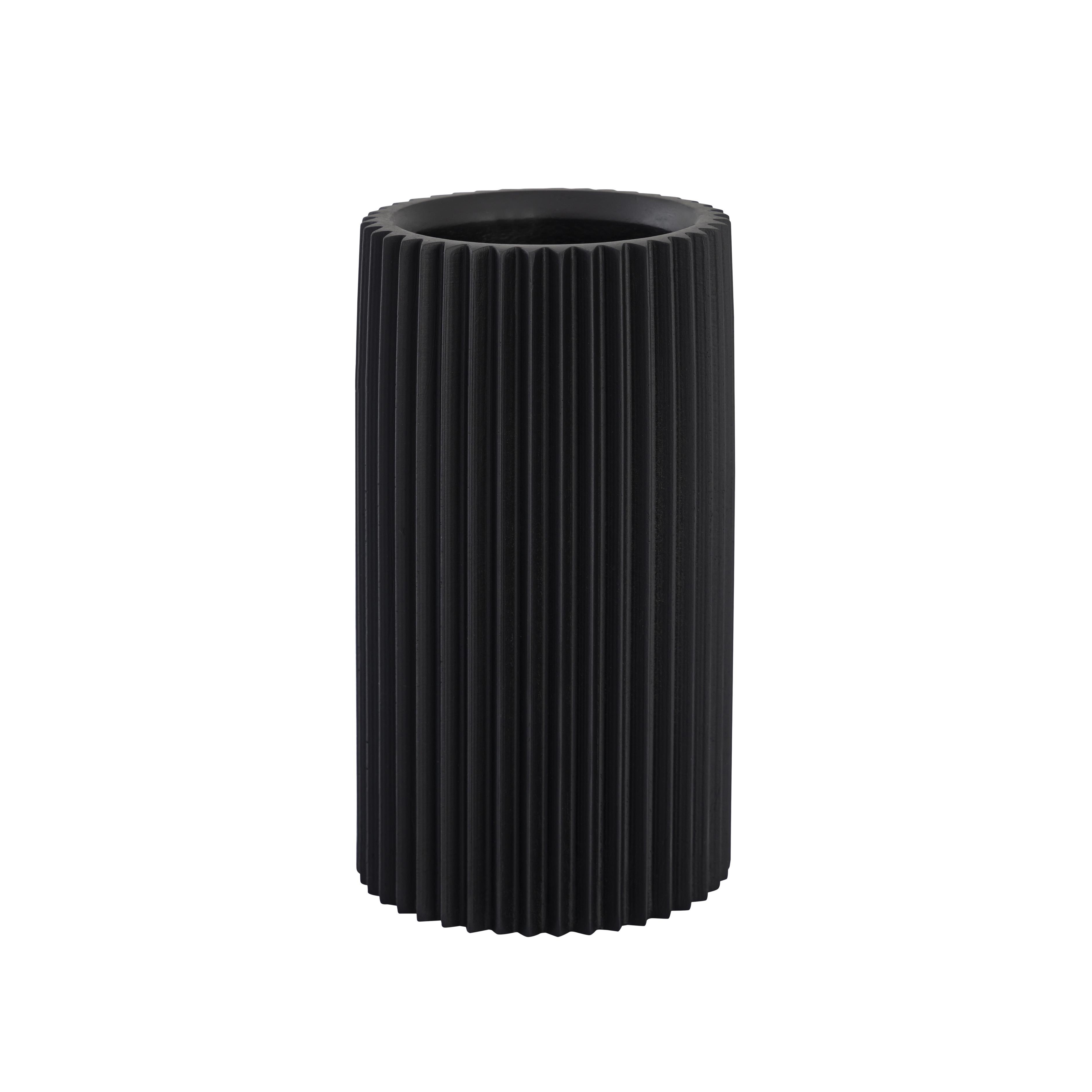 Jenna Black Concrete Table Vase - Image 0