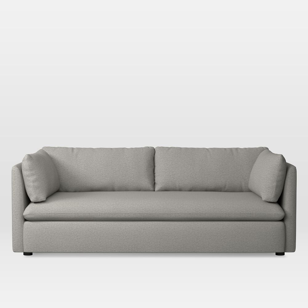 Shelter 84" Sofa, Twill, Silver - Image 0
