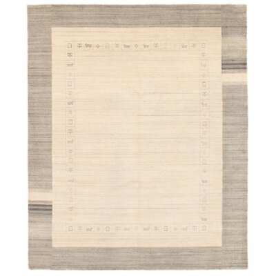 Hand-Knotted Gabbeh Rossville Khaki Wool Rug 8'3" X 9'10" - Image 0