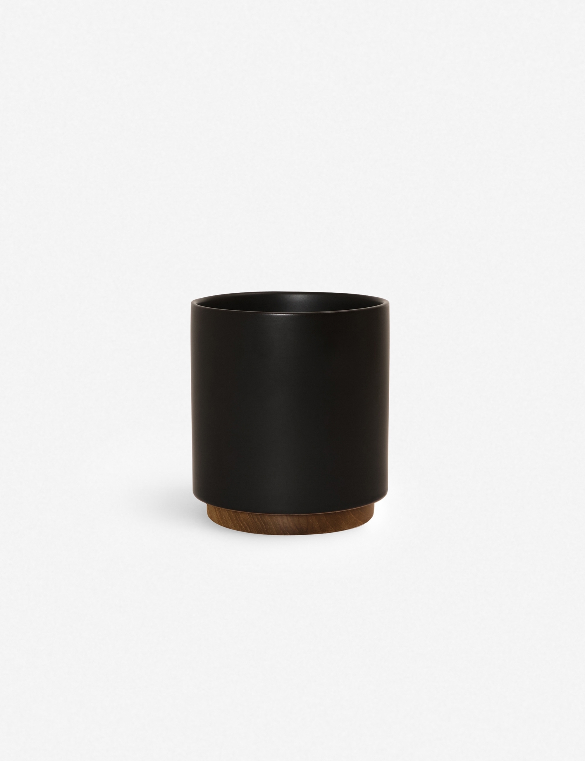 LBE Design Ceramic Planter + Plinth, Black - Image 0