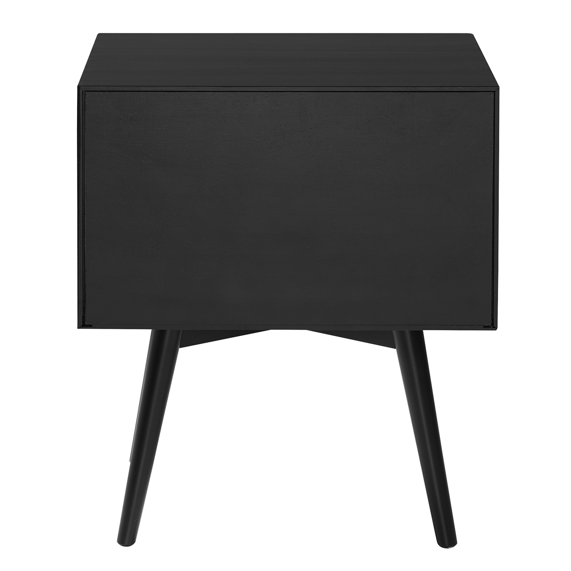 Mid Century Modern 1 Drawer Nightstand - Black - Image 3
