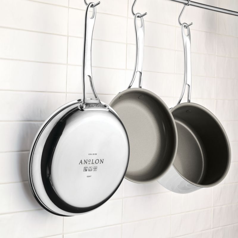 Anolon ® 11-Piece Ceramic Non-Stick Stainless Steel Cookware Set - Image 3