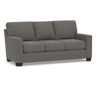 Buchanan Square Arm Upholstered Sleeper Sofa, Polyester Wrapped Cushions, Chenille Basketweave Charcoal - Image 0