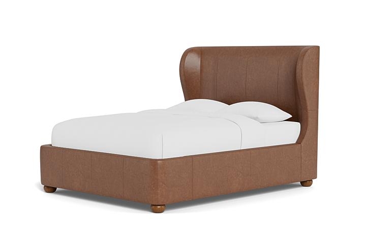 Maxwell Leather Bed with Storage Option - Image 2