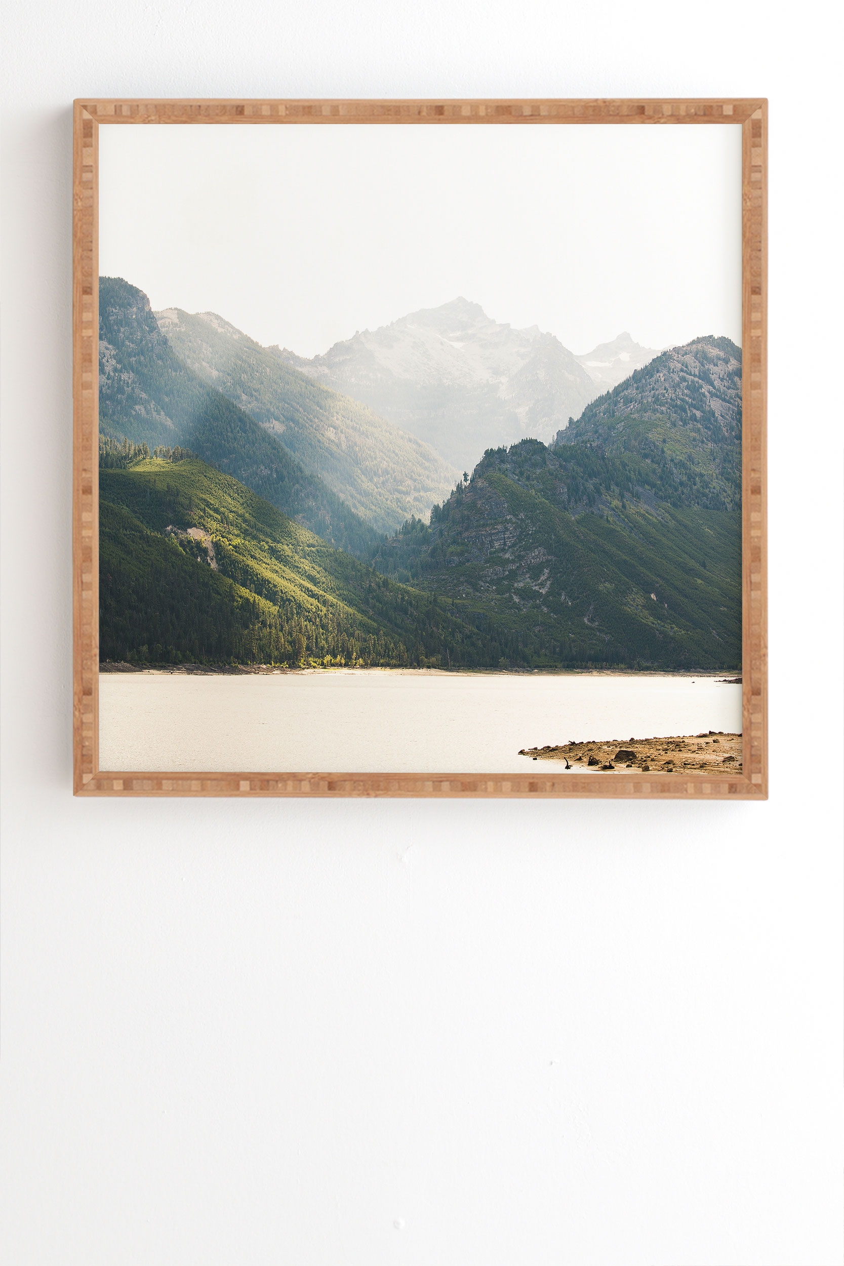 Montana Light by Ann Hudec - Framed Wall Art Bamboo 30" x 30" - Image 1