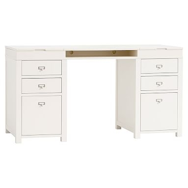 Customize-It Project Storage Pedestal Desk, Simply White - Image 0