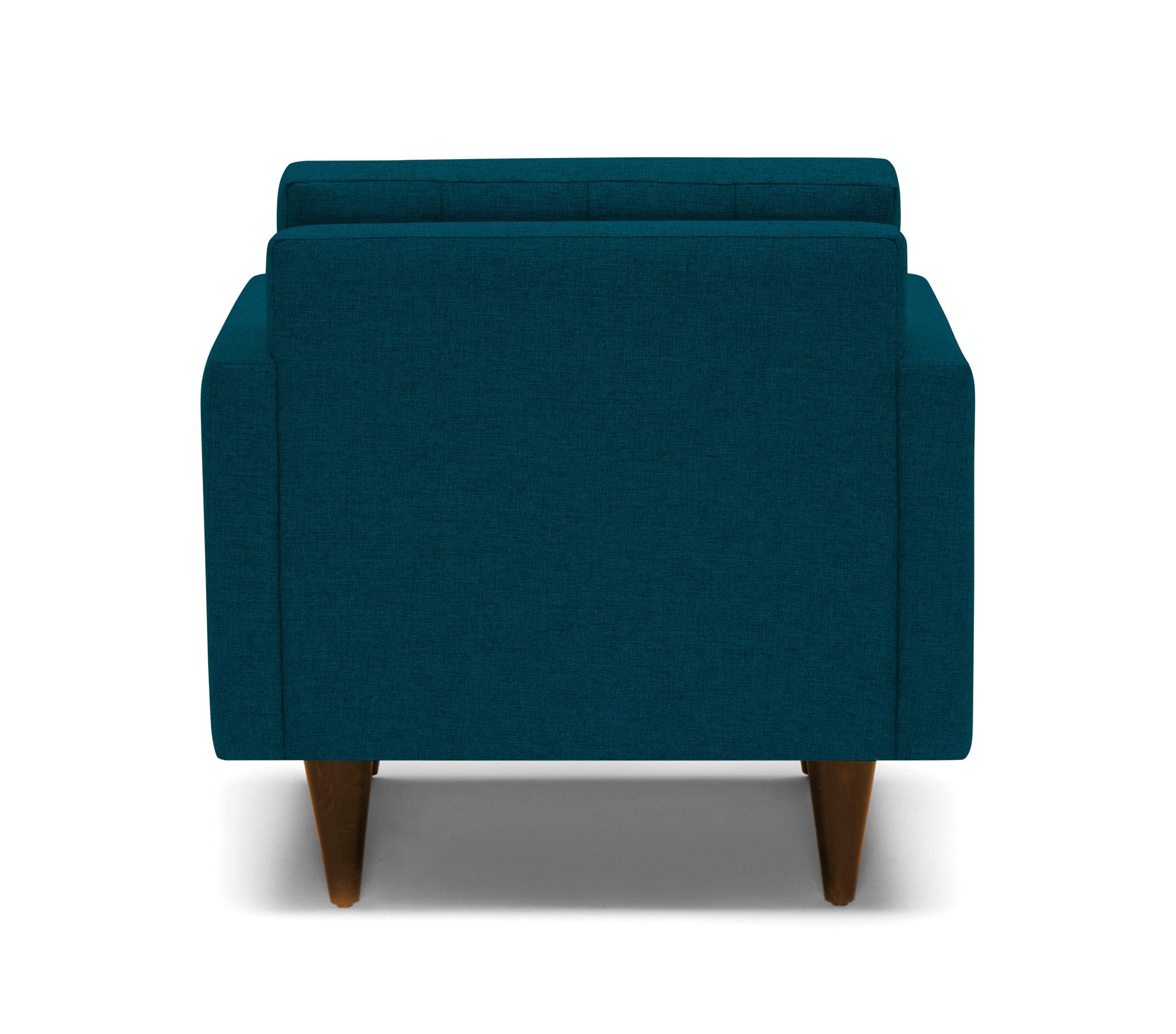 Blue Eliot Mid Century Modern Apartment Chair - Key Largo Zenith Teal - Mocha - Image 4