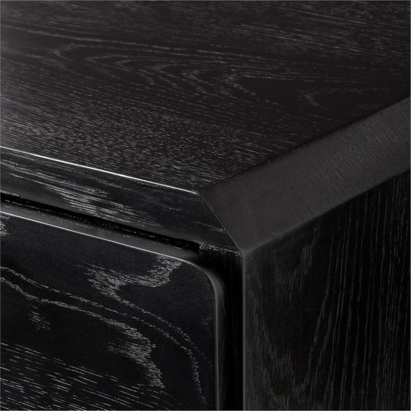 Bishop 72" Black Ebonized Oak Wood Credenza - Image 7