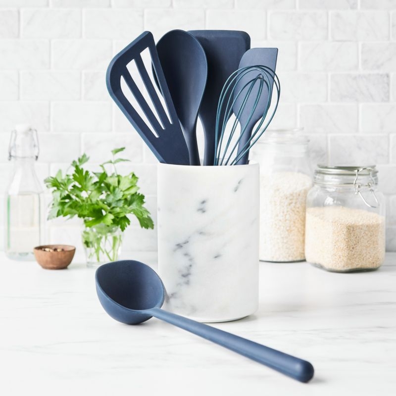 GreenPan Platinum Navy Silicone 7-Piece Utensil and Crock Set - Image 1