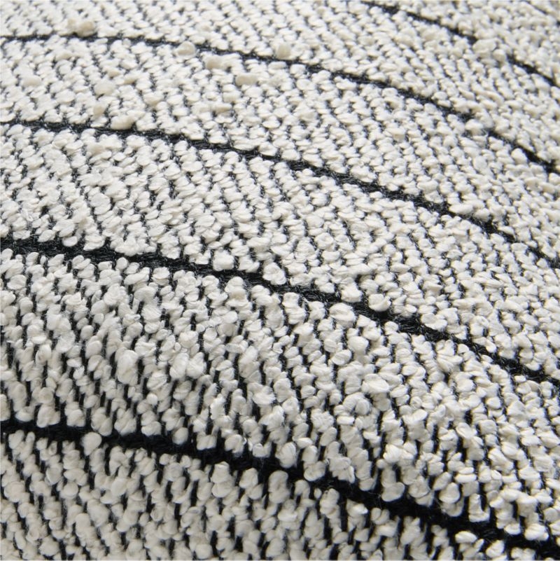 Soft Boucle Striped 24x16 Arctic Ivory Indoor/Outdoor Throw Pillow - Image 2