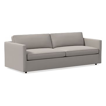 Harris 96" Sofa, Poly , Performance Velvet, Silver, Concealed Supports - Image 0