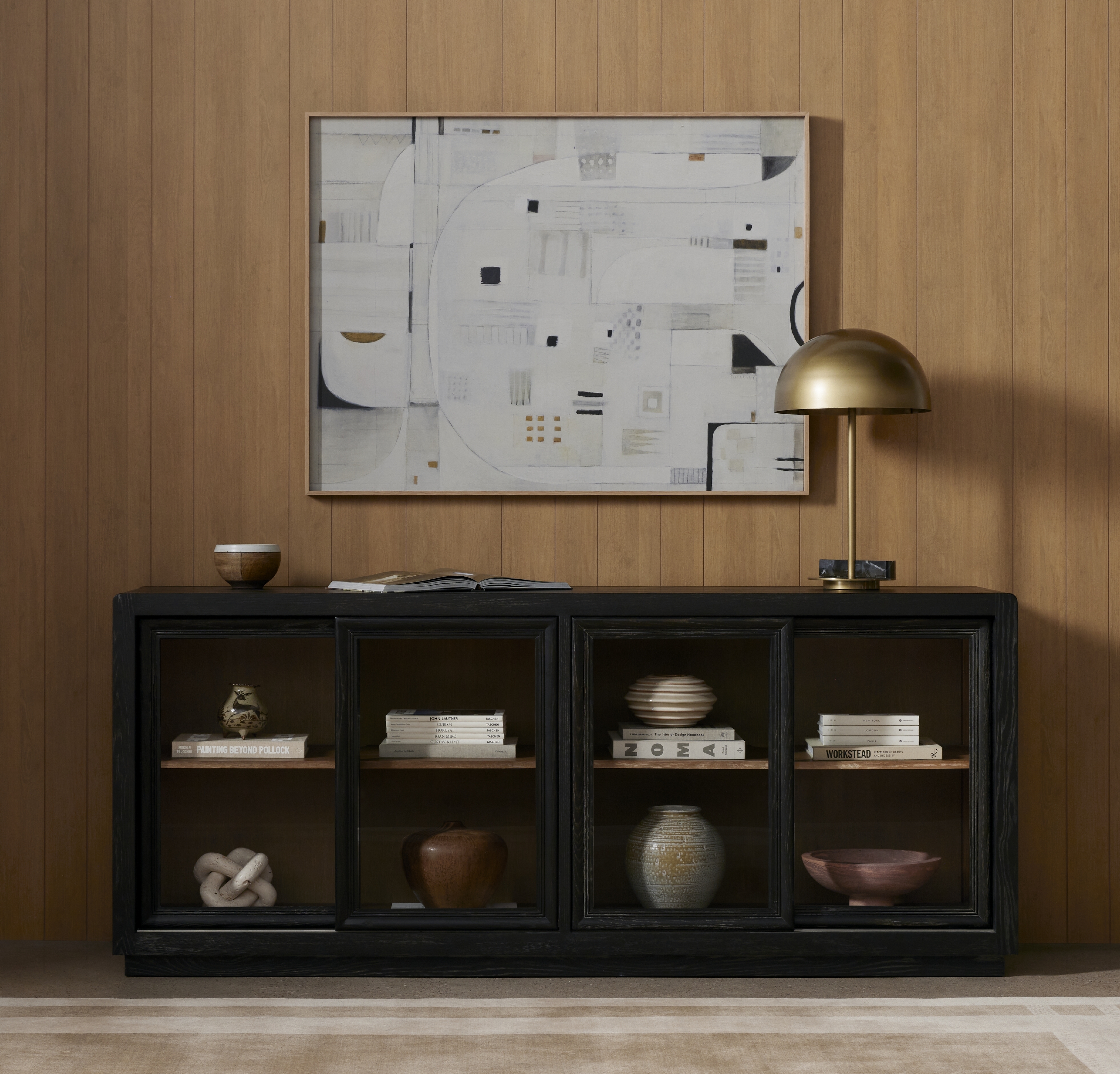 Normand Sideboard-Distressed Black - Image 1