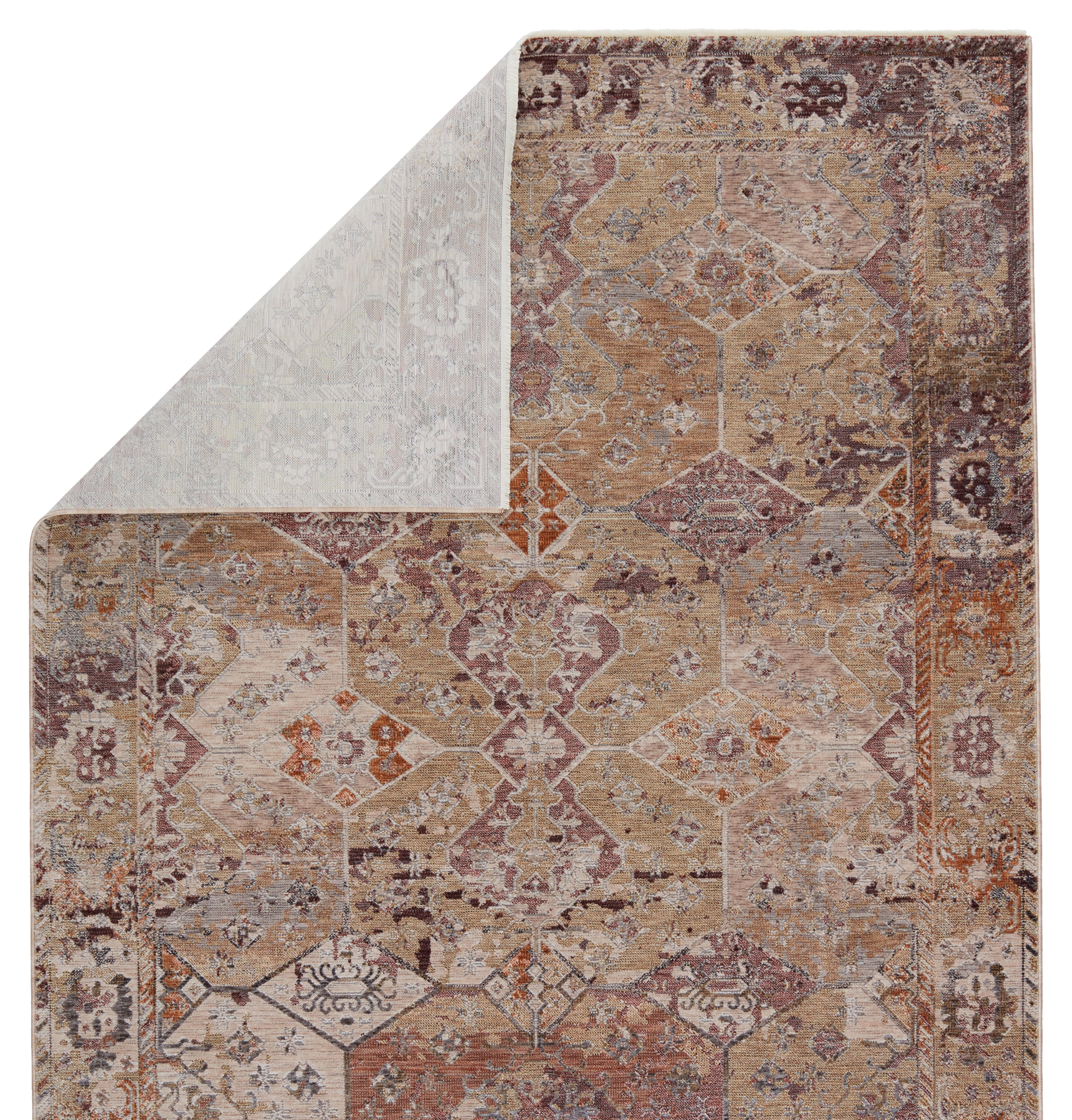 Thessaly Medallion Gold/ Maroon Area Rug (9'3"X13'3") - Image 2