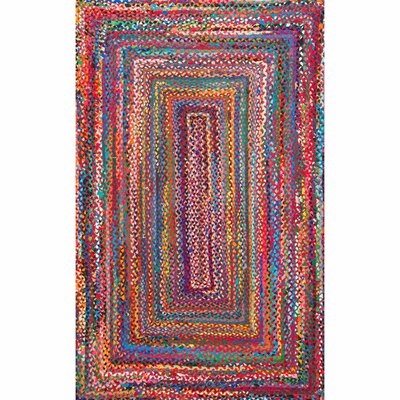 Waterford Handmade Braided Cotton Multicolor Area Rug - Image 0