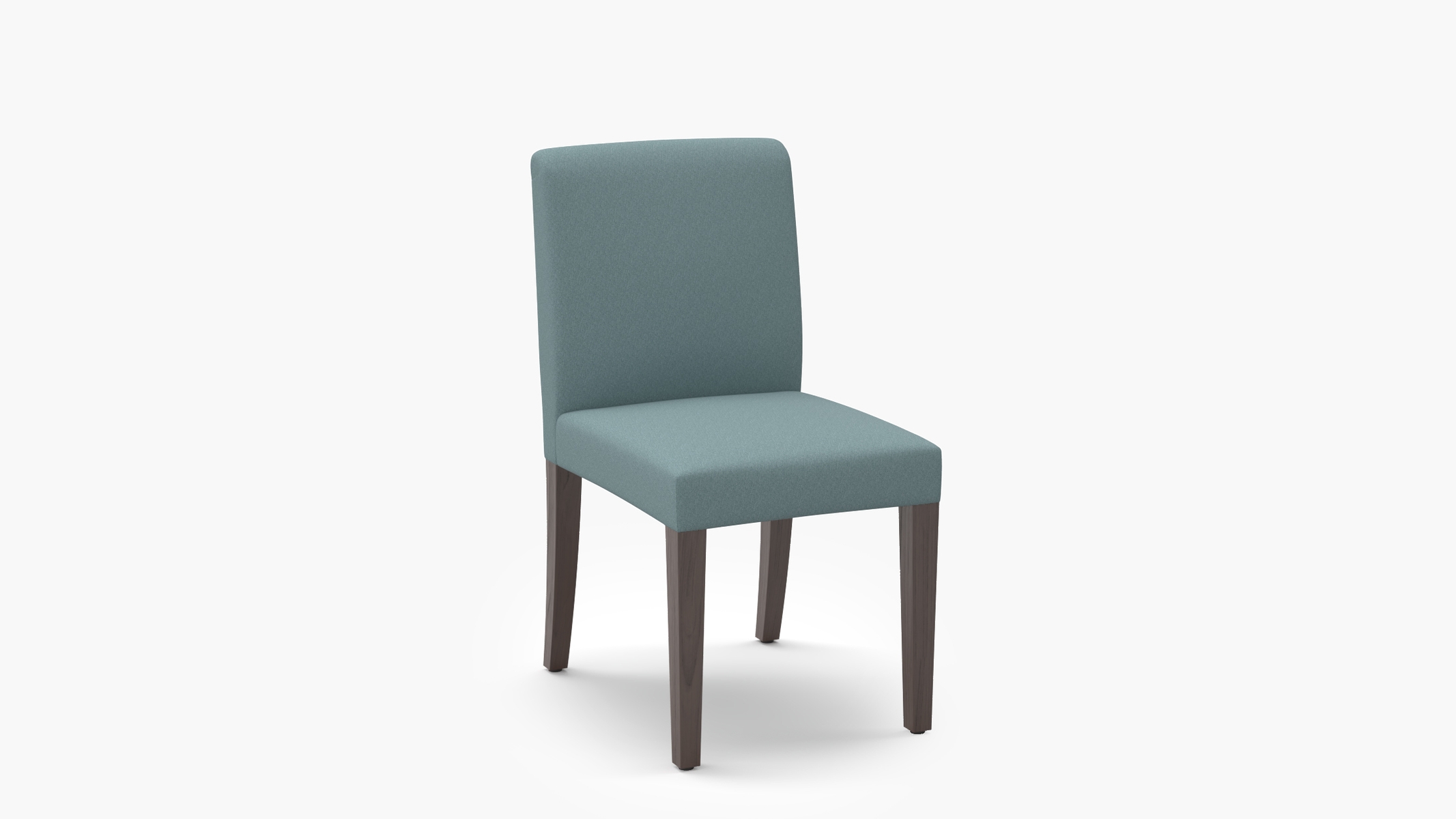 Signature Dining Chair, Seaglass Everyday Linen, Espresso Square Tapered Leg - Image 1