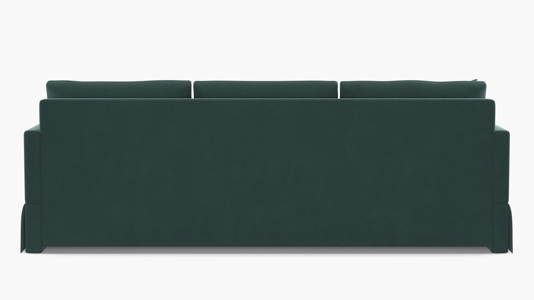 Skirted Track Arm Sofa, Jade Luxe Velvet, Standard (39") - Image 3