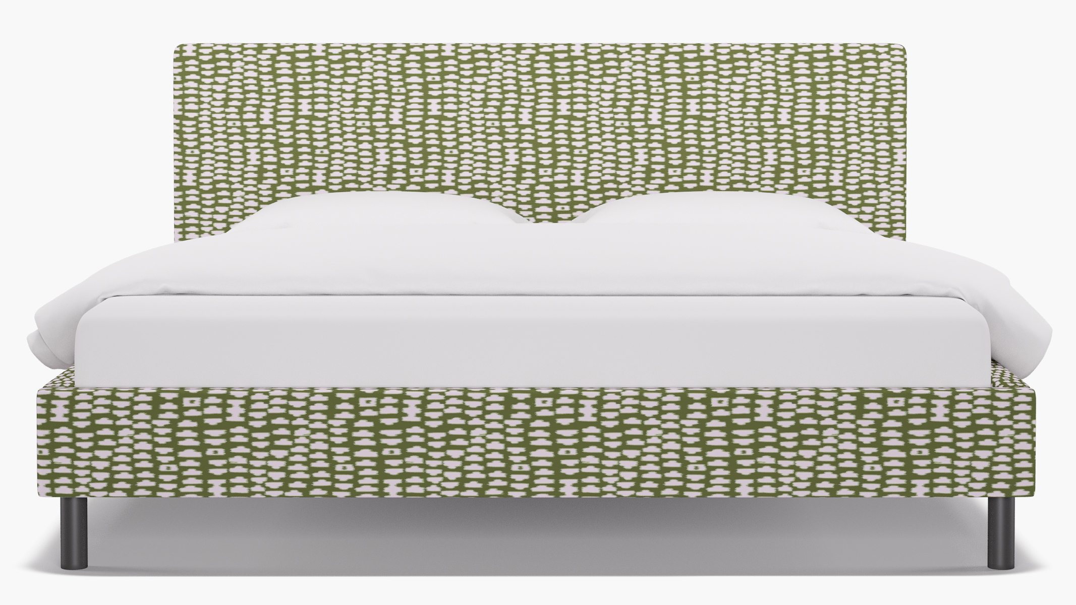 Tailored Platform Bed, Olive Odalisque, King - Image 0