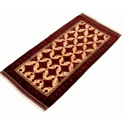 One-of-a-Kind Hand-Knotted 1990s Anatolian Red/Black/Beige 3'4" x 6'10" Wool Area Rug - Image 0