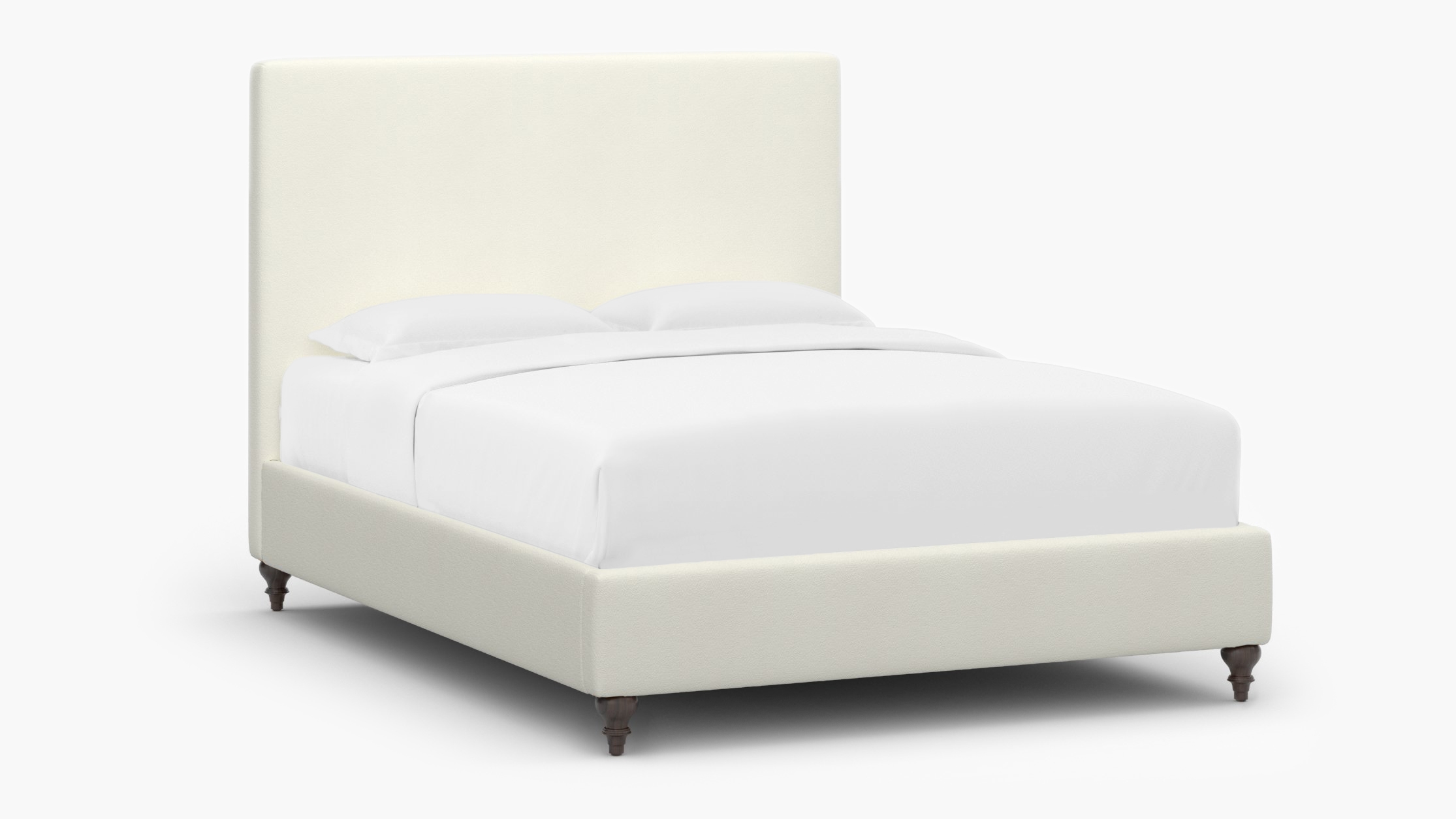 Classic Bed, Sheepskin, Espresso Traditional Turned Leg, King - Image 1