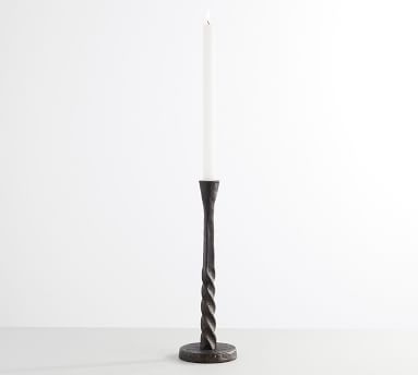 Easton Forged-Iron Taper Candleholder, Medium, 12.25"H - Bronze - Image 5