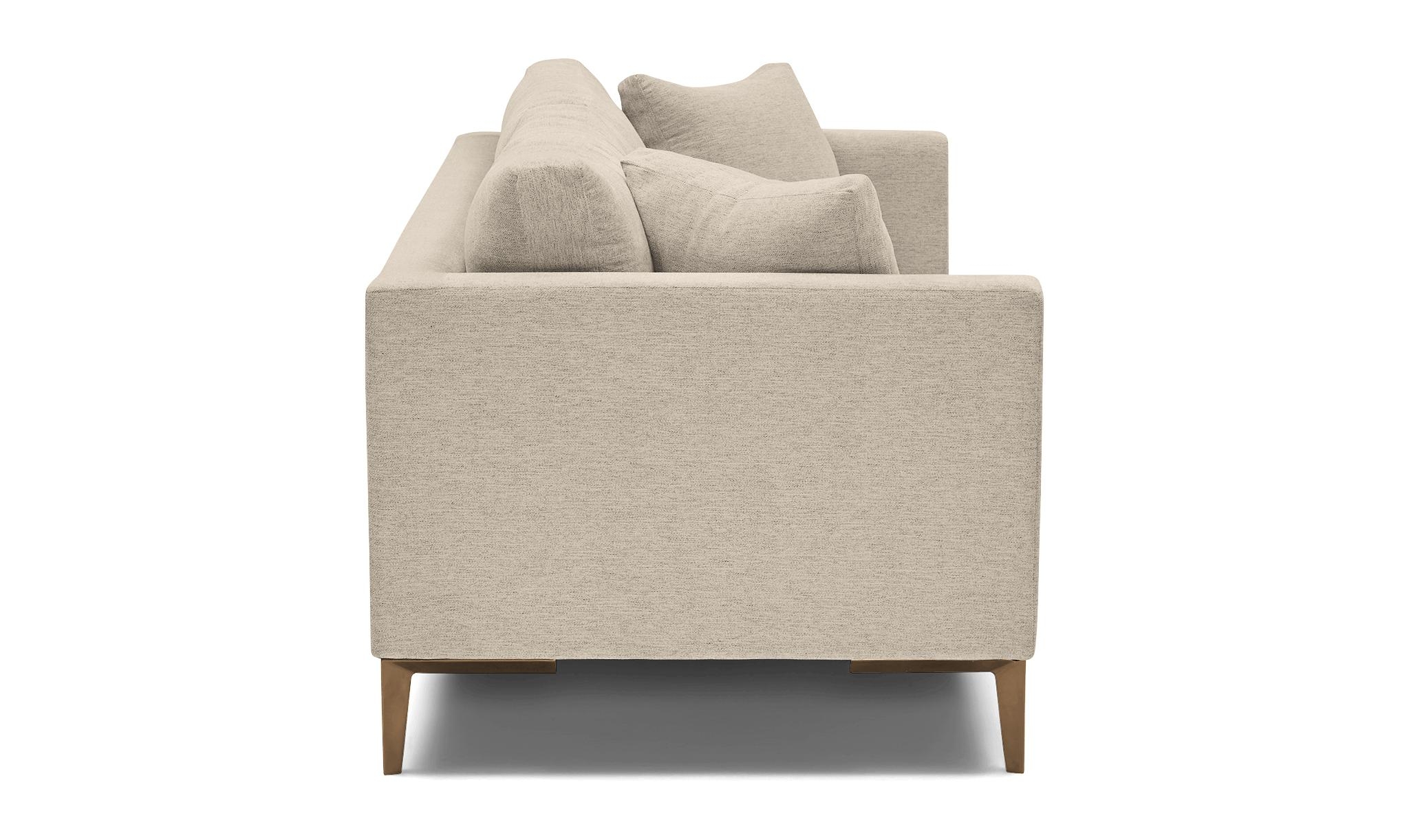 Beige/White Ainsley Mid Century Modern Sofa - Cody Sandstone - Image 2