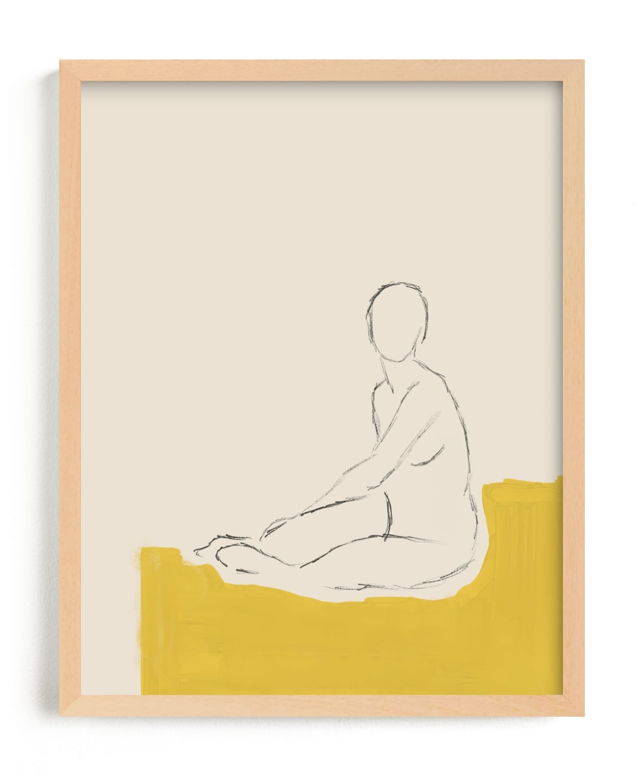 Figure On Yellow Limited Edition Fine Art Print 2 - Image 0