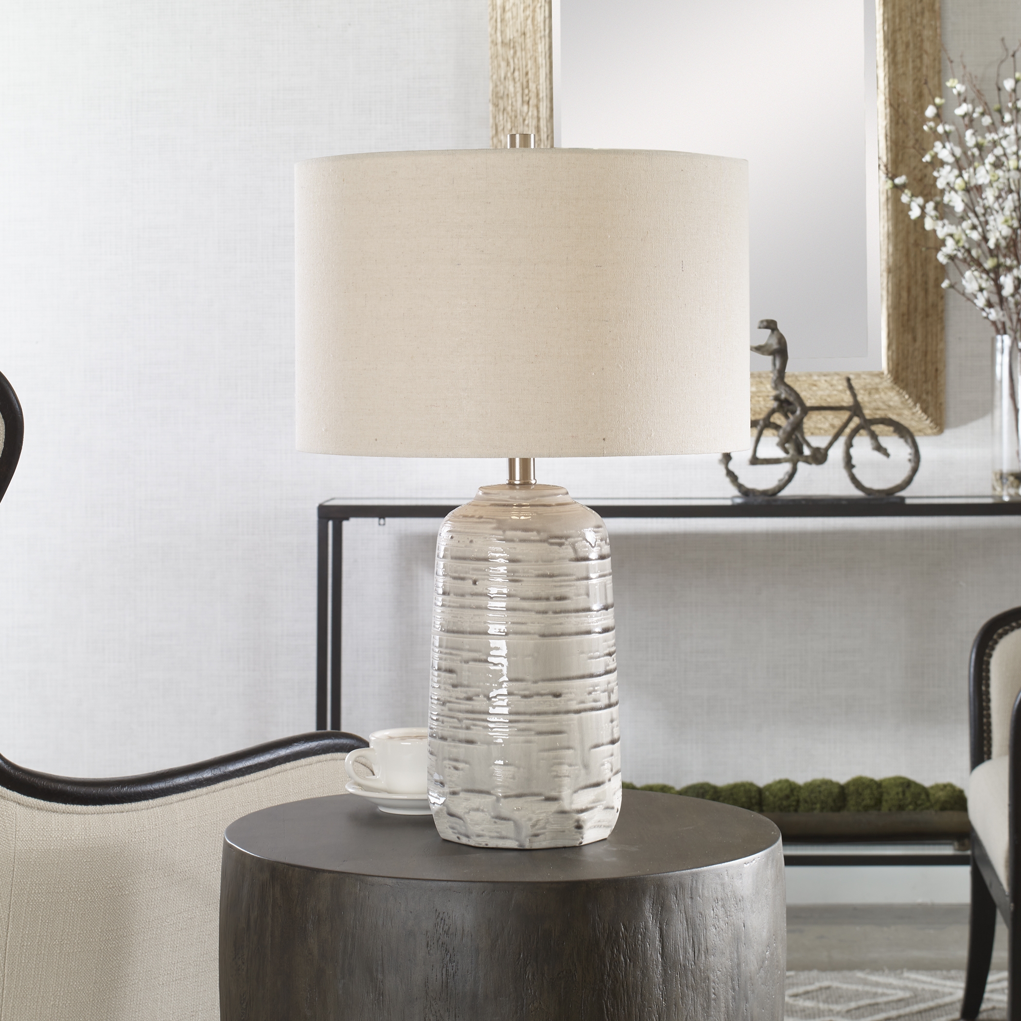 Cyclone Ivory Table Lamp - Image 3