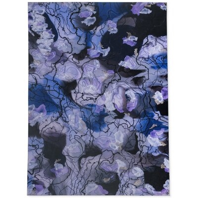Chivan Abstract Purple/Black/Blue Area Rug - Image 0