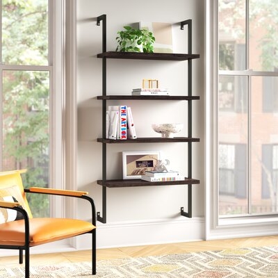 Kanissa 64'' H x 30'' W Metal Ladder Bookcase - Image 0