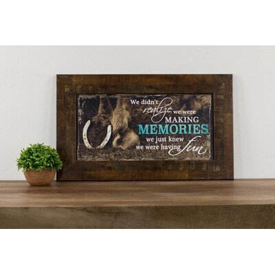 Horse/Western Horse Making Memories - Picture Frame Graphic Art - Image 0