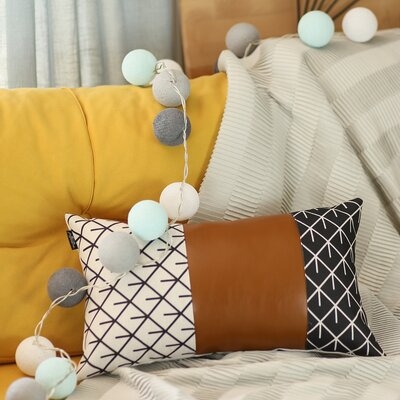 Jaxson Decorative Geometric Lumbar Pillow Cover - Image 0